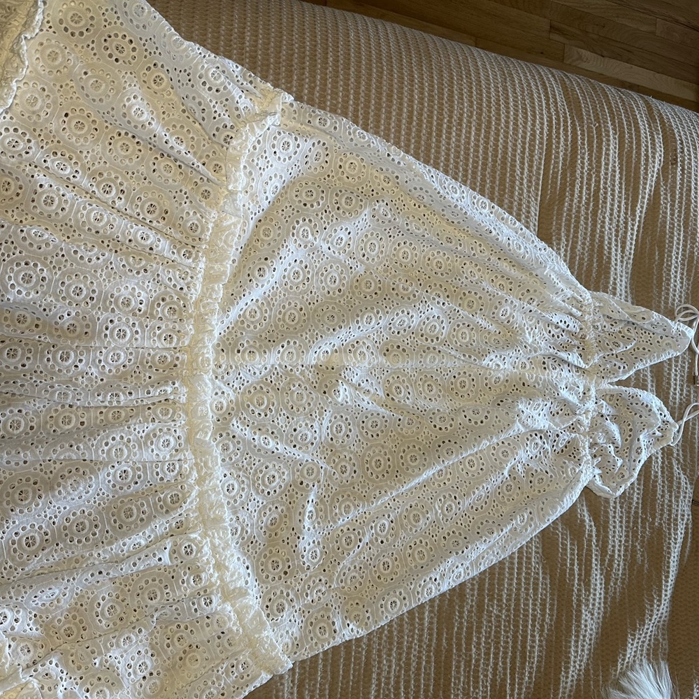 Karen Millen White Eyelet Beach Dress